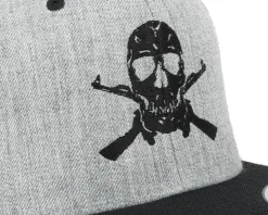 AK-Skull Black/Grey Snapback - GUNS n SKULLS