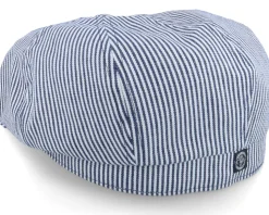 Alan Candy Stripe Indigo Flat Cap - CTH Ericson