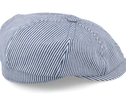 Alan Candy Stripe Indigo Flat Cap - CTH Ericson