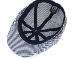Alan Candy Stripe Indigo Flat Cap - CTH Ericson