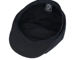 Alan Linen Black Flat Cap - CTH Ericson