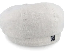 Alan Linen Natural Flat Cap - CTH Ericson