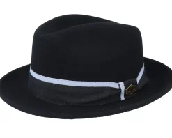 Alberto 100 % Wool Black Fedora - MJM Hats