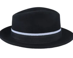 Alberto 100 % Wool Black Fedora - MJM Hats
