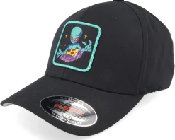 Alien Space Pizza Patch Black Flexfit - Iconic