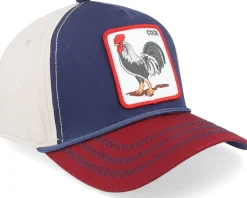 All American Rooster 100 All Over Canvas Navy/Stone/Burgundy A-Frame Adjustable - Goorin Bros.