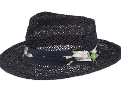 Aloha Black/Black Straw Hat - Brixton