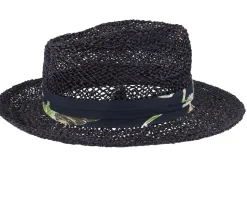 Aloha Black/Black Straw Hat - Brixton