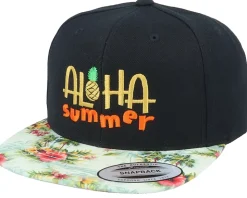 Aloha Summer Black/Floral Mint Snapback - Iconic