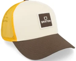 Alpha Block X C Medium Profile Golden Glow/Off White/Deep Brown Trucker - Brixton