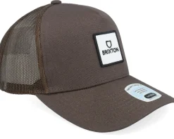 Alpha Block X C Mesh Cap Brown/Brown A-Frame Trucker - Brixton