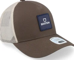 Alpha Block X C Mesh Cap Brown A-Frame Trucker - Brixton