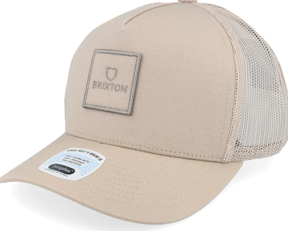 Alpha Block X C Mesh Cap Oatmeal/Oatmeal Trucker - Brixton