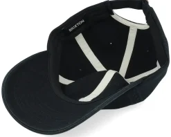 Alpha Cap Black/White Vintage Wash Dad Cap - Brixton