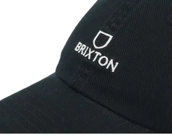 Alpha Cap Black/White Vintage Wash Dad Cap - Brixton