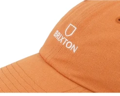 Alpha Cap Paradise Orange Vintage Wash Dad Cap - Brixton