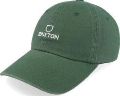 Alpha Cap Trekking Green Vintage Wash Dad Cap - Brixton