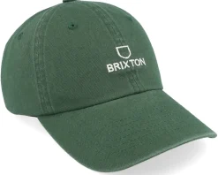 Alpha Cap Trekking Green Vintage Wash Dad Cap - Brixton