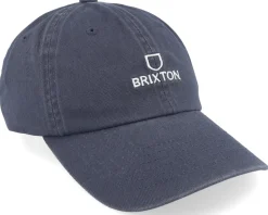 Alpha Cap Washed Navy Vintage Wash Dad Cap - Brixton