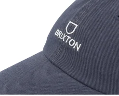 Alpha Cap Washed Navy Vintage Wash Dad Cap - Brixton