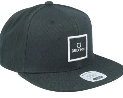 Alpha Square Black/Black Snapback - Brixton
