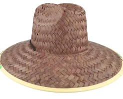 Alpha Square Sun Hat Dark Earth Straw Hat - Brixton