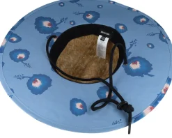 Alpha Square Sun Hat Tan/Dusty Blue Straw Hat - Brixton