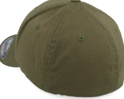 Amberwood Logo Olive Wooly Combed Flexfit - Skillfish