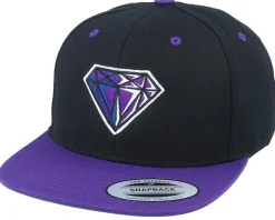 Amethyst Gem Black/Purple Snapback - Iconic