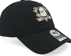 Anaheim Ducks 47 Clean Up W/No Loop Label Black Dad Cap - 47 Brand