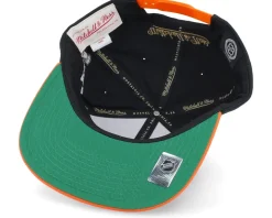 Anaheim Ducks 2 Tone Side Patch Black/Orange Snapback - Mitchell & Ness