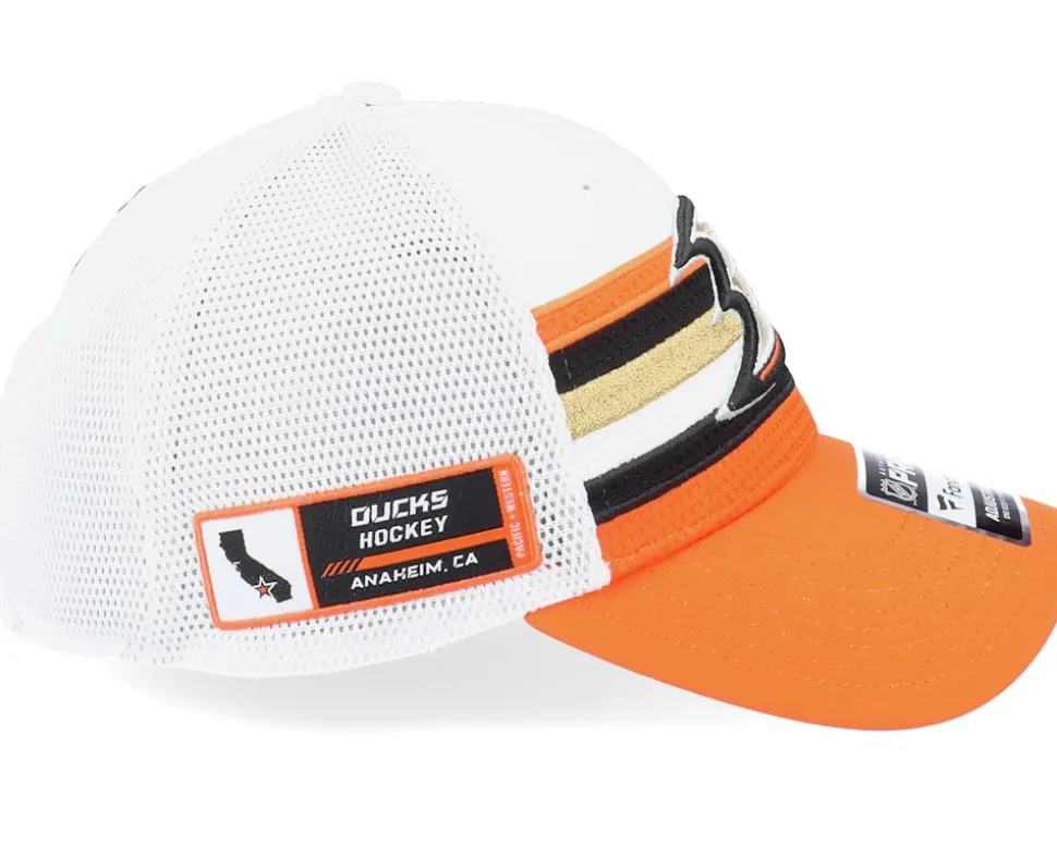 Anaheim Ducks Authentic Pro Draft White/Orange Trucker - Fanatics