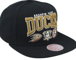 Anaheim Ducks Champ Stack Black Snapback - Mitchell & Ness