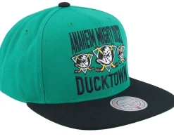 Anaheim Ducks City Love Vintage Teal/Black Snapback - Mitchell & Ness