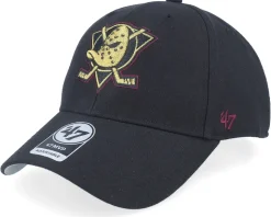 Anaheim Ducks Color Pop Metallic Mvp Black Adjustable - 47 Brand