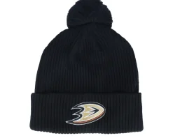 Anaheim Ducks Core Beanie Knit Black Pom - Fanatics