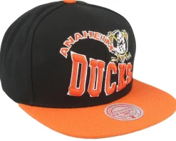 Anaheim Ducks Crooked Path Black/Orange Snapback - Mitchell & Ness