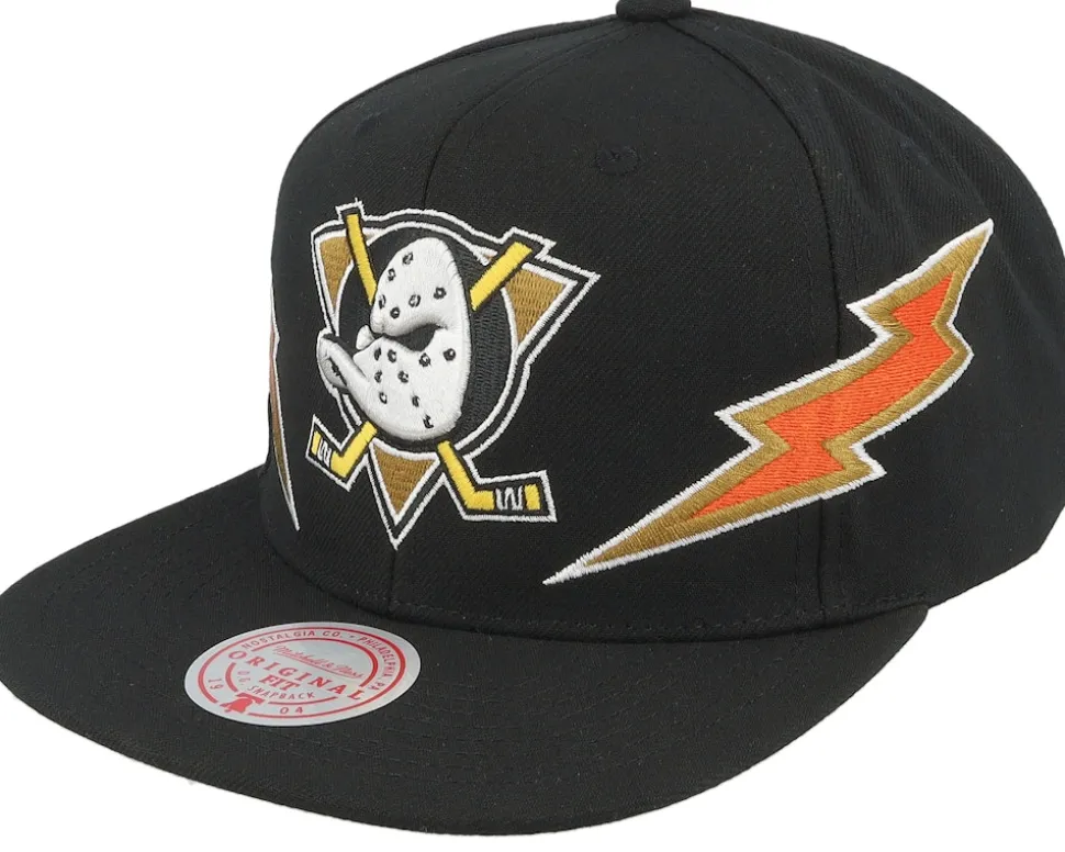 Anaheim Ducks Double Trouble Black Snapback - Mitchell & Ness
