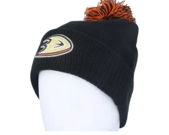 Anaheim Ducks NHL Cuff Beanie Black Pom - Adidas