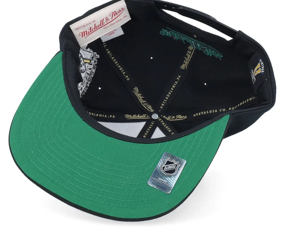 Anaheim Ducks Oversweep Vintage Black Snapback - Mitchell & Ness