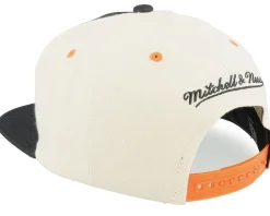Anaheim Ducks Pop Panel Off White/Black Snapback - Mitchell & Ness