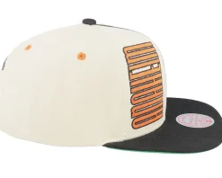 Anaheim Ducks Pop Panel Off White/Black Snapback - Mitchell & Ness