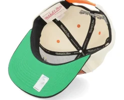 Anaheim Ducks Pop Panel Off White/Black Snapback - Mitchell & Ness