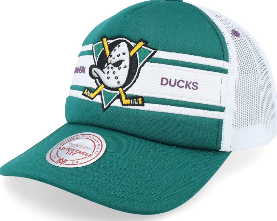 Anaheim Ducks Sideline Vintage Teal/White Trucker - Mitchell & Ness