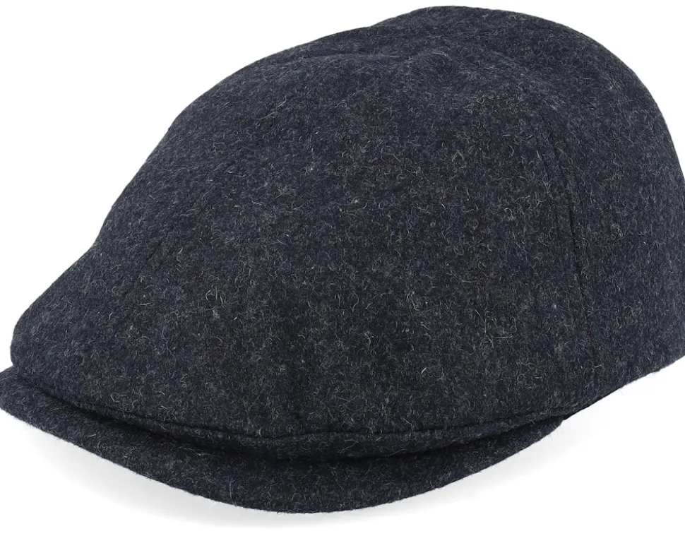 Anchor Patch Charcoal Wool Ivy Flat Cap - Jack Anchor