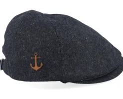 Anchor Patch Charcoal Wool Ivy Flat Cap - Jack Anchor