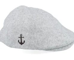 Anchor Patch Light Grey Ivy Flat Cap - Jack Anchor