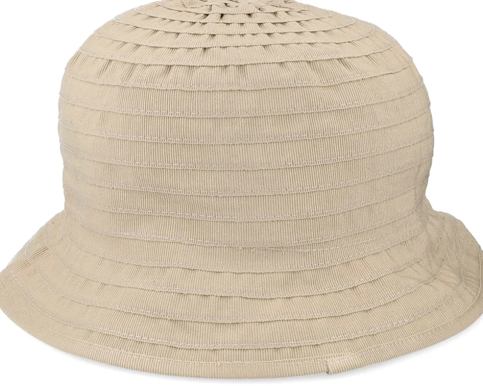 Angelica Cotton Beige Bucket - MJM Hats