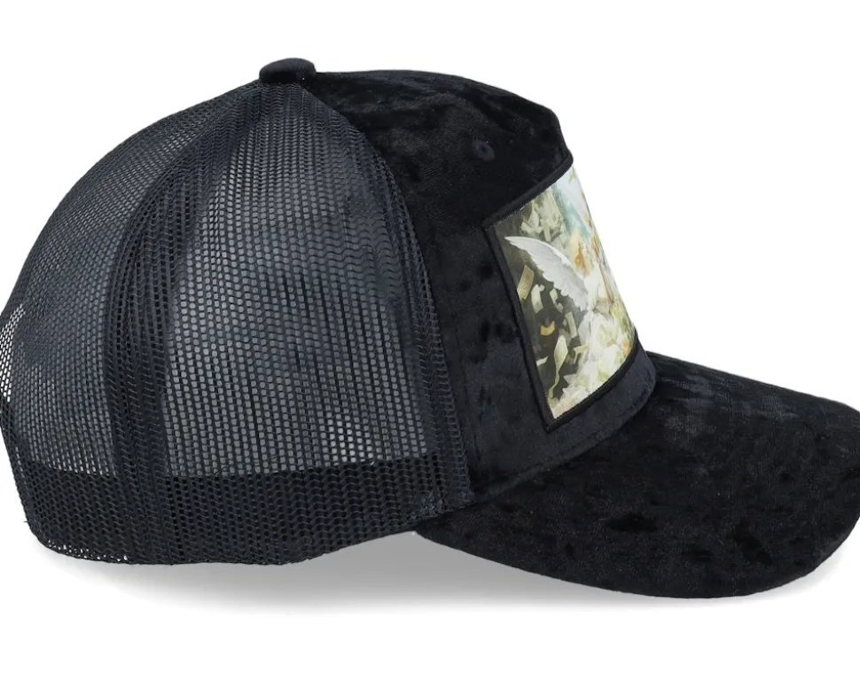 Angels & Money Velvet Black A-frame Trucker - Calza Pennello