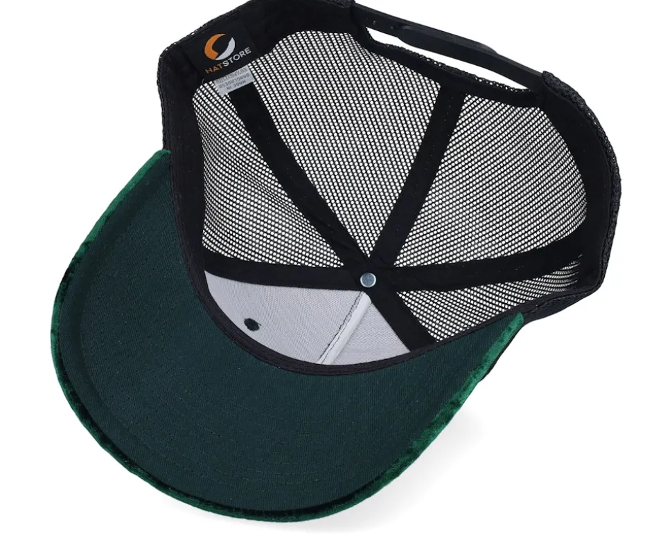 Angels & Money Velvet Green/Black A-frame Trucker - Calza Pennello
